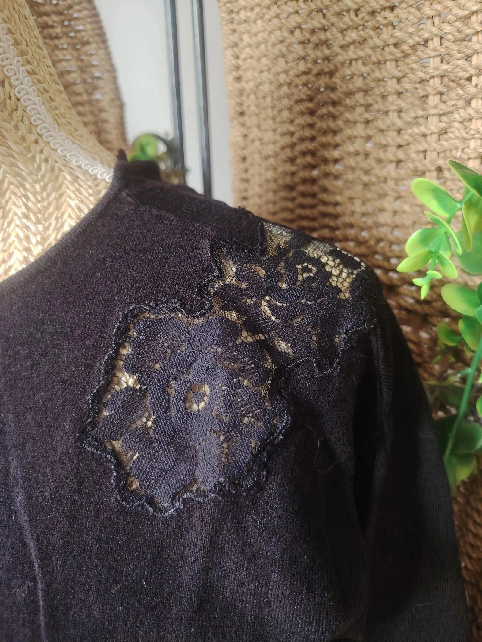 Suéter de encaje negro para mujer talla 34 Kookai – photo 6
